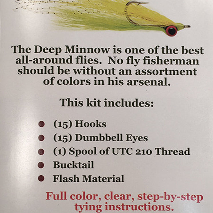 Clouser Deep Minnow Fly Tying Kit - Feather Craft Fly Fishing