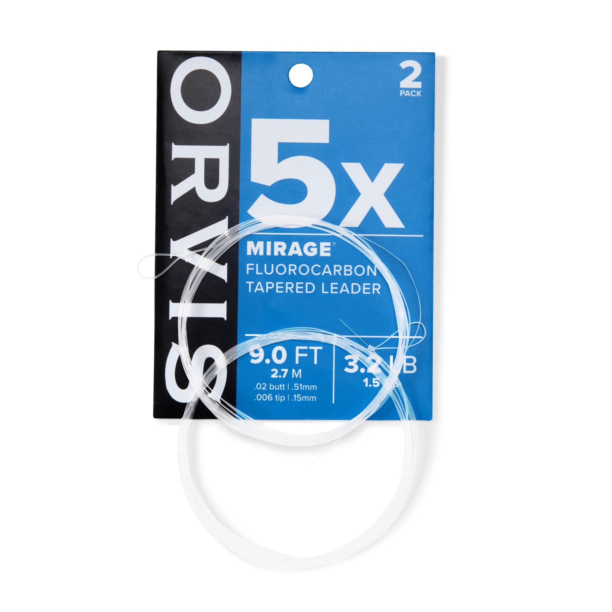 Orvis Mirage 9-Foot Fluorocarbon Knotless Tapered Leaders - 2-Pak - Feather Craft Fly Fishing