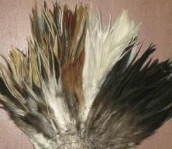 Natural 5"-7" Strung China Saddle Hackle - Feather Craft Fly Fishing