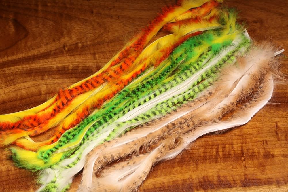 Black-Barred Micro Pulsator Rabbit Strips - Feather Craft Fly Fishing