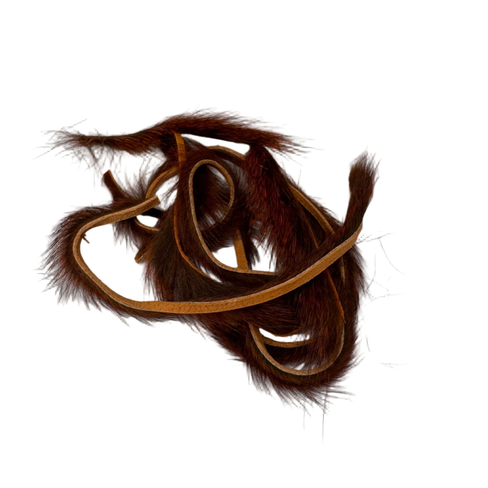 Crawdad Orange Squirrel Zonker Strips for Fly Tying