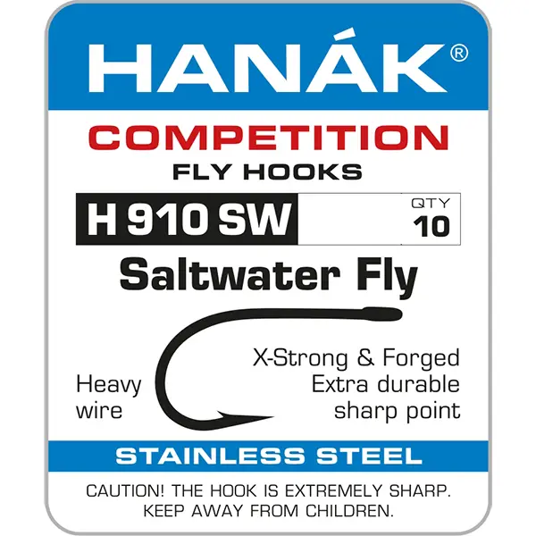 Hanak H 910SW Saltwater Stainless Barbed Hooks by Hanak