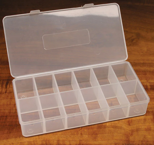 Clear Empty 12 Compartment Dubbing Box - Feather Craft Fly Fishing