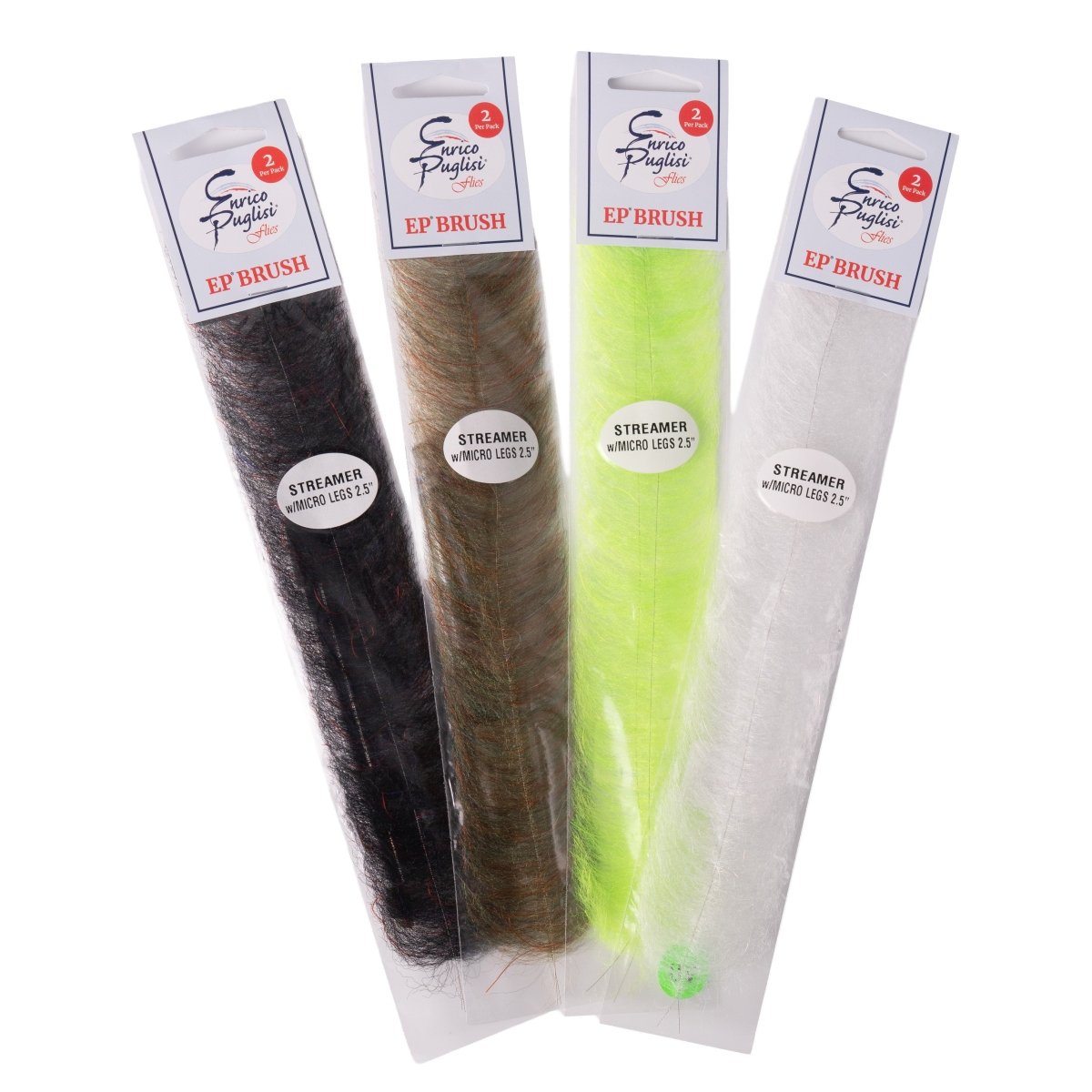 Enrico Puglisi - EP Streamer Brush w/ Micro Legs - 2.5" (2-Pack) - Feather Craft Fly Fishing