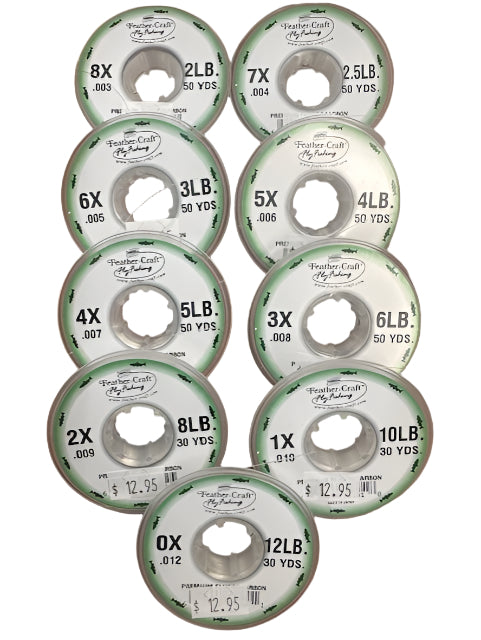 Feather Craft Premium Fluorocarbon Tippet Material - Feather Craft Fly Fishing