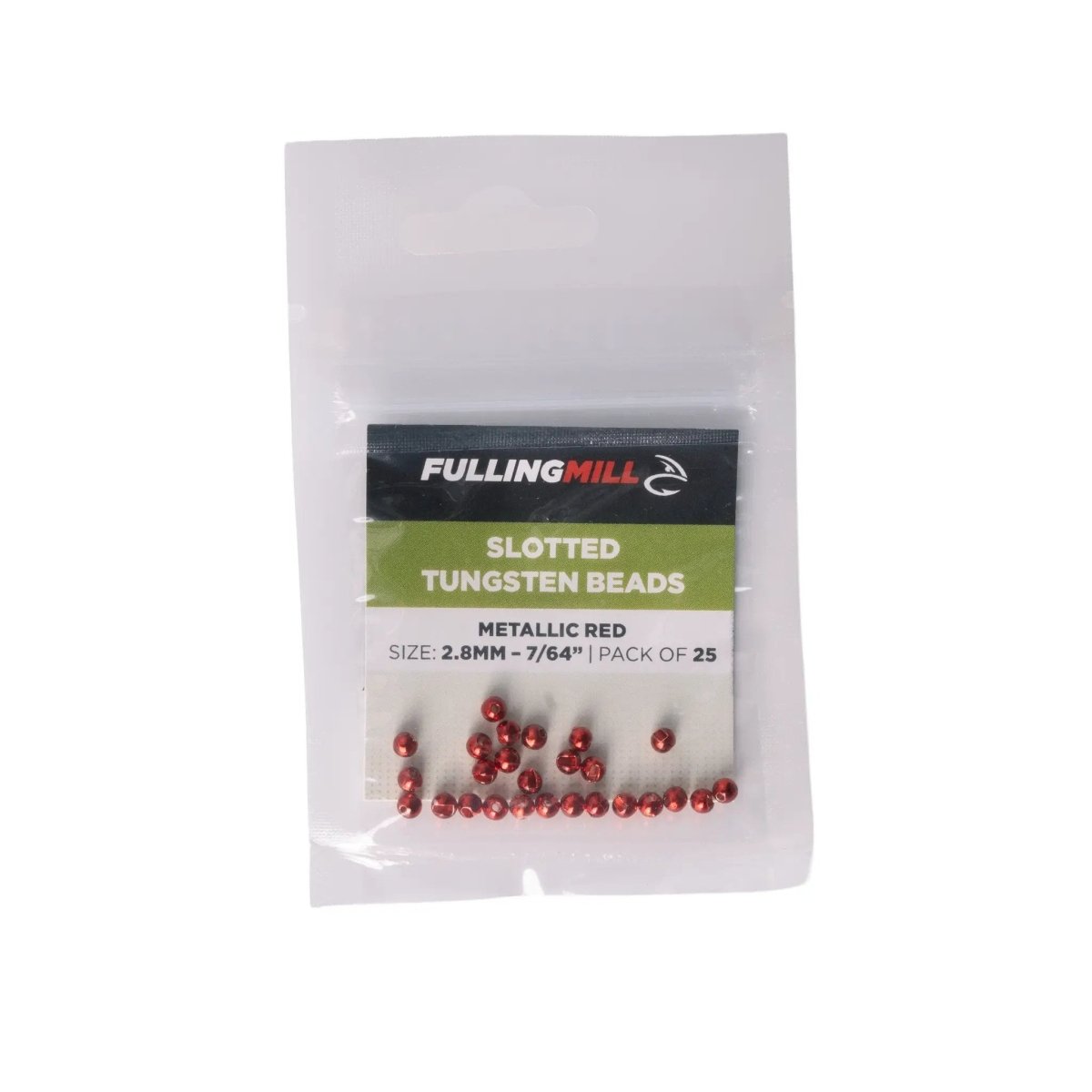 Fulling Mill - Fulling Mill Colored Slotted Tungsten Beads - 25 Pack - Feather Craft Fly Fishing