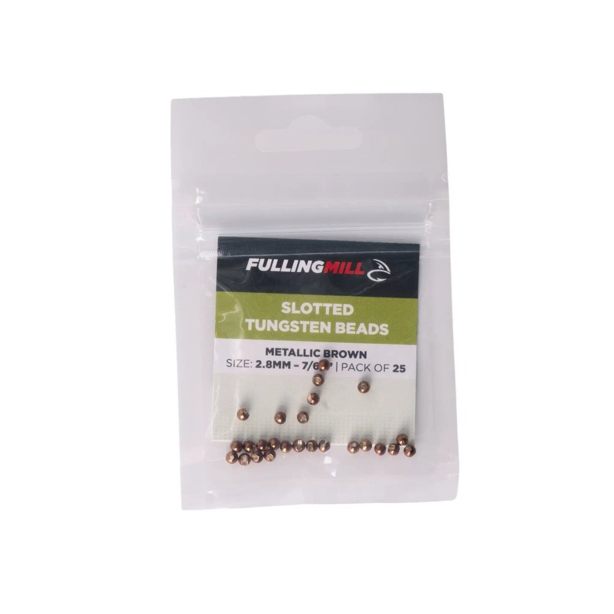 Fulling Mill - Fulling Mill Colored Slotted Tungsten Beads - 25 Pack - Feather Craft Fly Fishing