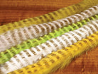 Hareline Dubbin - 1/4" Olive Barred Rabbit Strips - Feather Craft Fly Fishing
