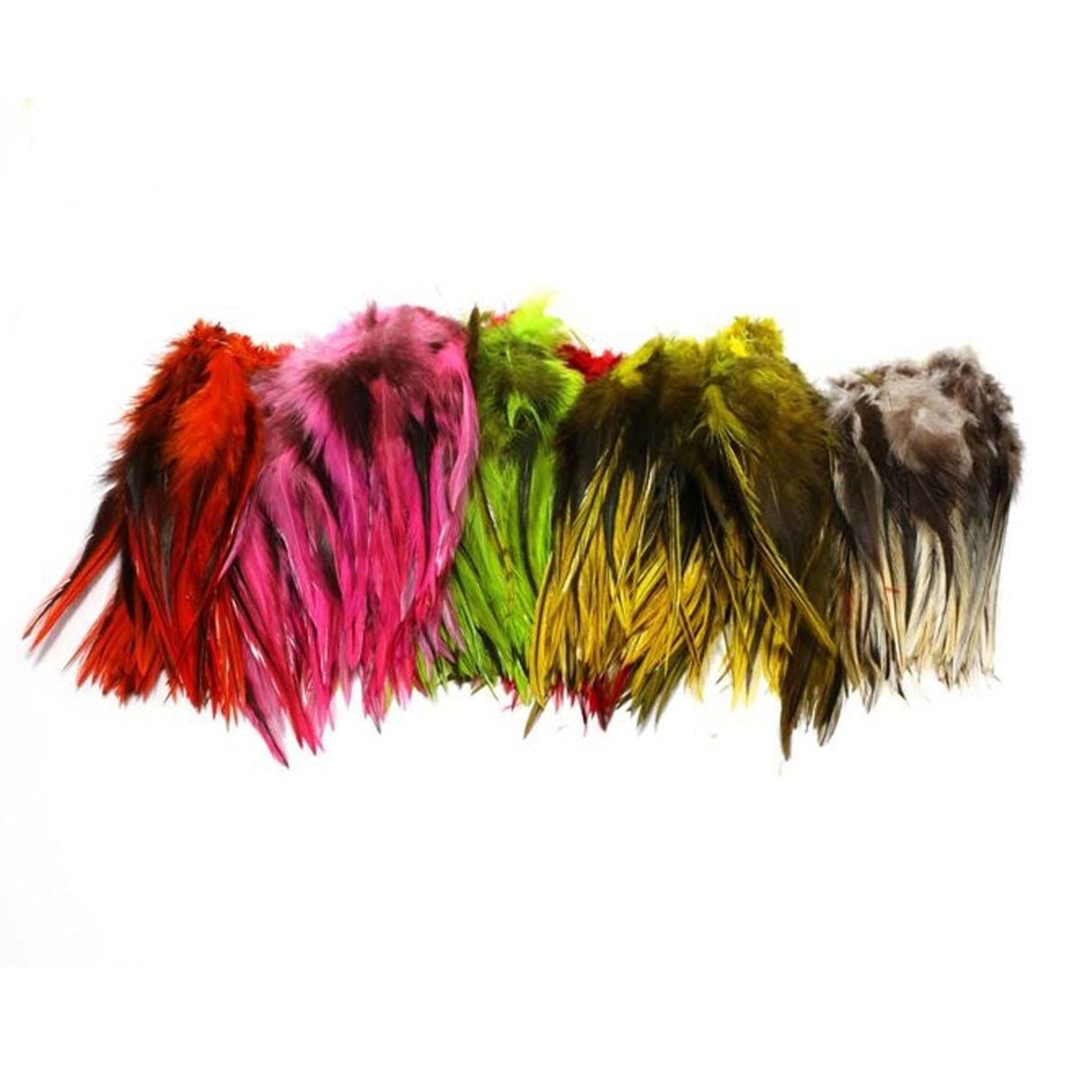 Hareline Dubbin - Badger 5" - 7" Strung Saddle Hackle - Feather Craft Fly Fishing