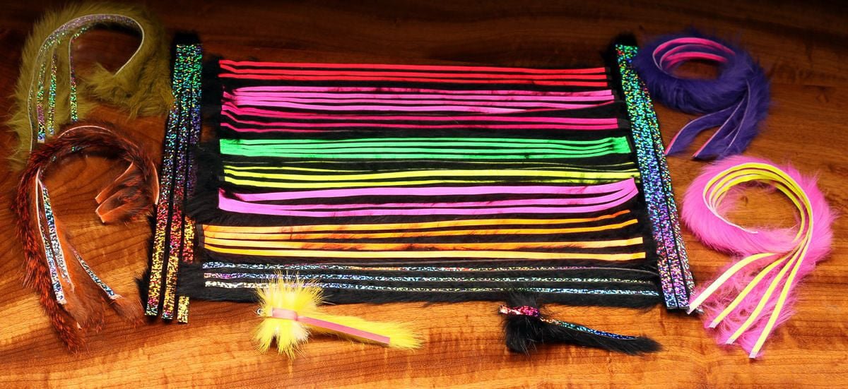 Hareline Dubbin - Bling Rabbit Strips - Feather Craft Fly Fishing