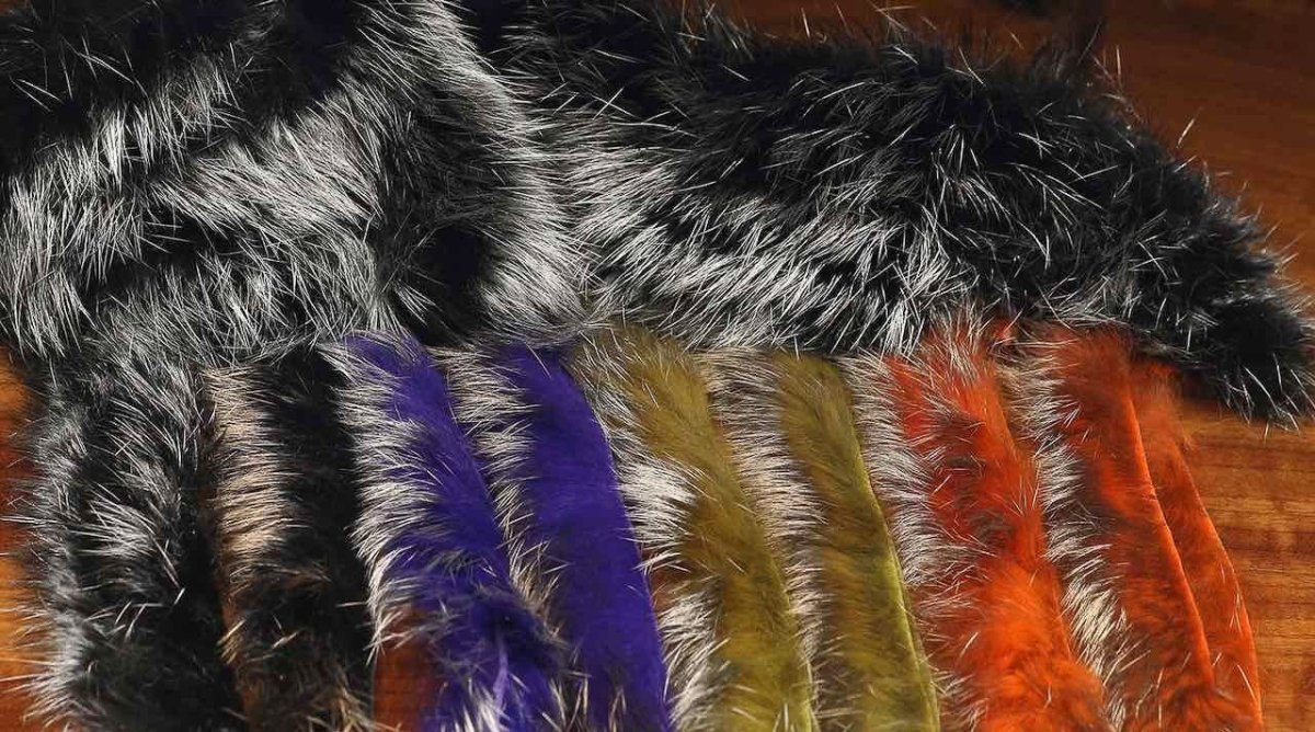 Hareline Dubbin - Cross - Cut Shimmer Rabbit Strips - Feather Craft Fly Fishing