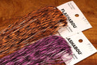 Hareline Dubbin - Grizzly - Barred Flashabou - Feather Craft Fly Fishing