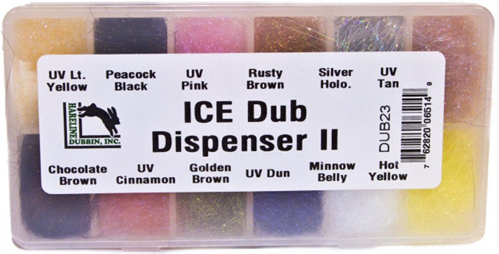 Hareline Dubbin - Hareline Ice Dubbing Loaded Dubbing Dispenser 2 - Feather Craft Fly Fishing