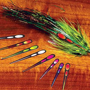 Hareline Dubbin - Real Fake Jungle Cock Eyes - Feather Craft Fly Fishing