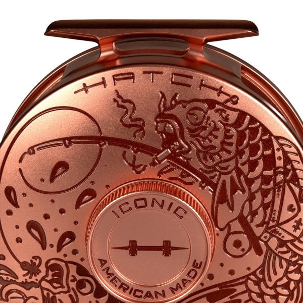 Hatch - Hatch Iconic Custom Brent McCarron 7 Plus Fly Reel - Feather Craft Fly Fishing