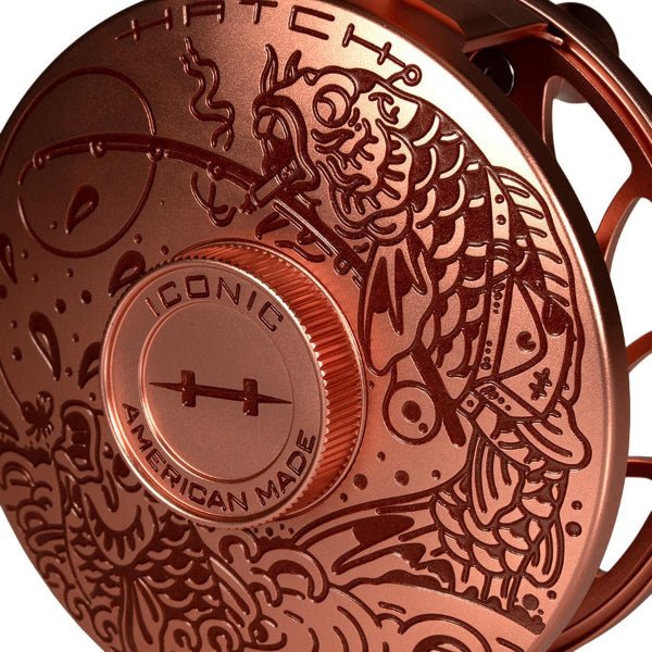 Hatch - Hatch Iconic Custom Brent McCarron 7 Plus Fly Reel - Feather Craft Fly Fishing