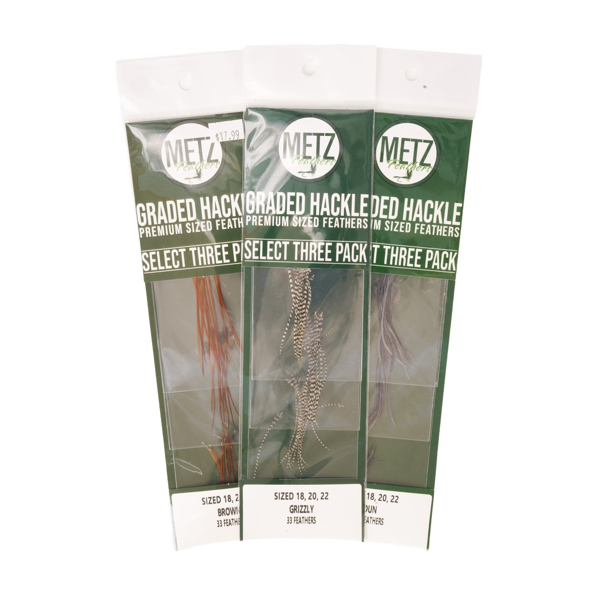 Metz - Metz Hackle Select 3-Pack - Feather Craft Fly Fishing