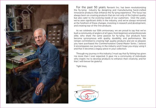 Renzetti - Renzetti Commemorative Grand Master Series Vise - Feather Craft Fly Fishing