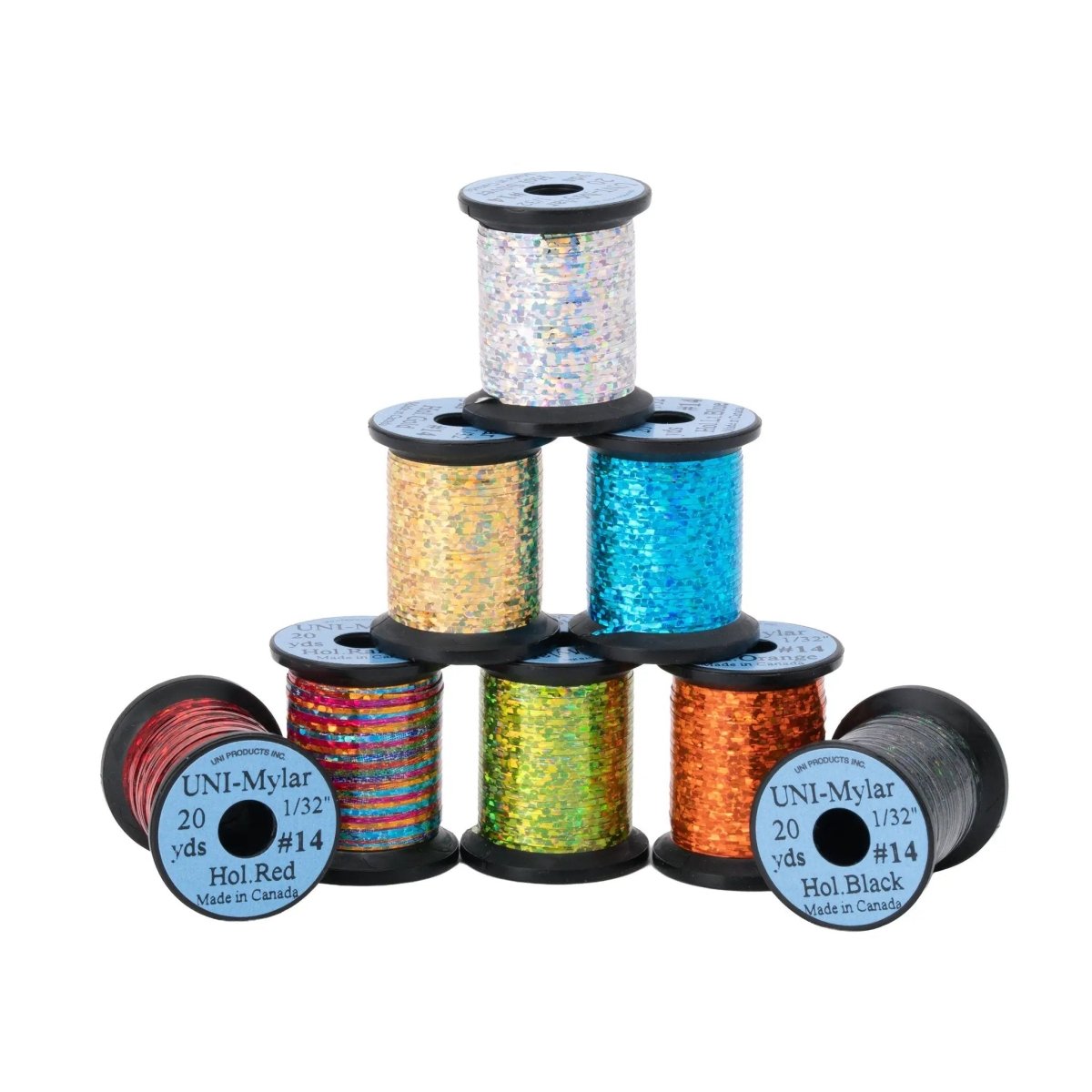 UNI - Uni-Mylar Flat Holographic Tinsel - Feather Craft Fly Fishing