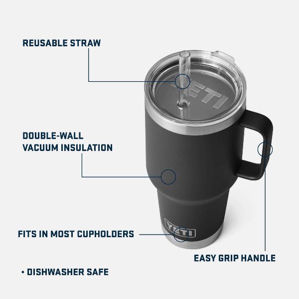 Yeti - Yeti Rambler 35 - oz Straw Mug - Feather Craft Fly Fishing
