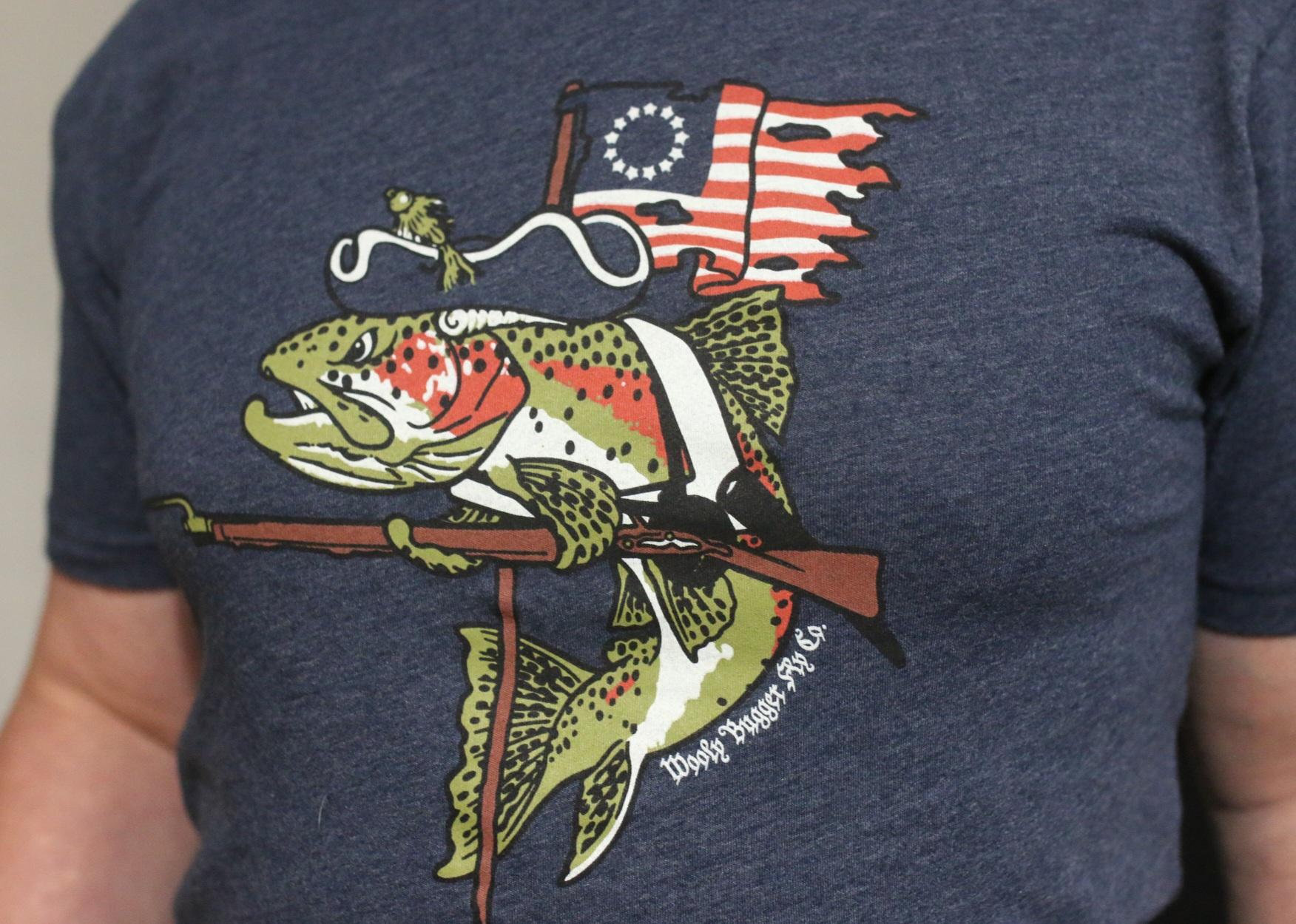40% OFF 1776 Rainbow Graphic Tee | Feather-Craft Fly Fishing